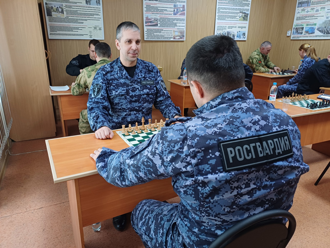 В Управлении Росгвардии по Пермскому краю прошел чемпионат по шахматам