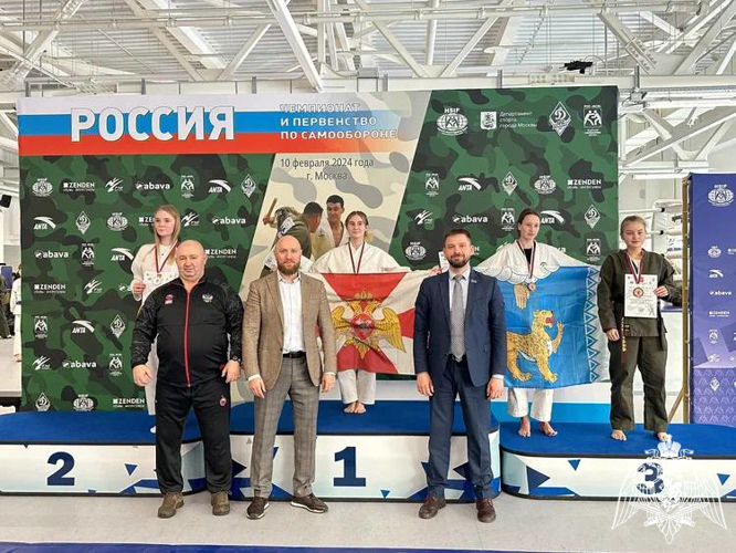 Преподаватели Пермского президентского кадетского училища Росгвардии приняли участие в Чемпионате России по самообороне в г.Москве