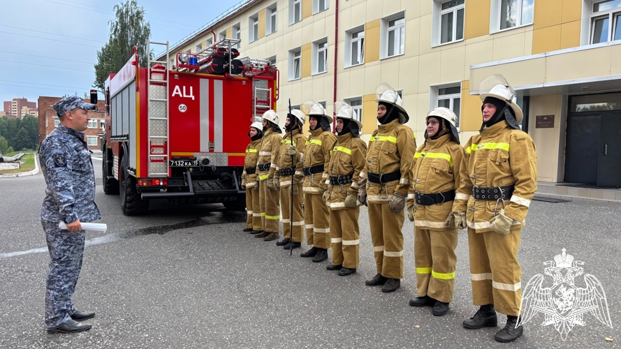 В Пермском военном институте Росгвардии прошла тренировка эвакуации в случае пожара  